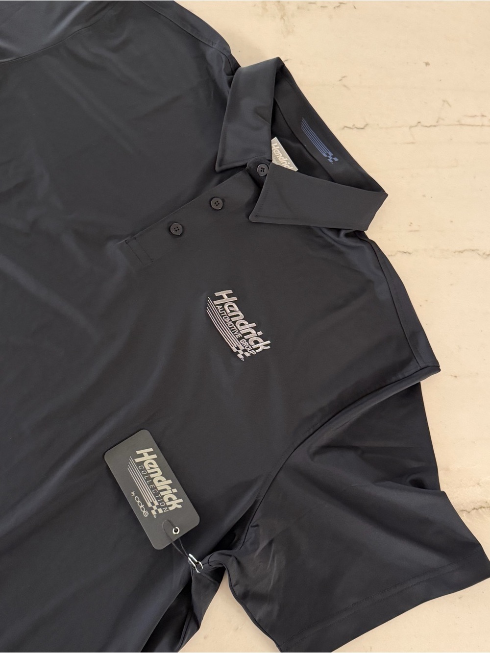 Team Hendrick Automotive Group Black Golf Polo Shirt Size 2XL HydroVent oobe